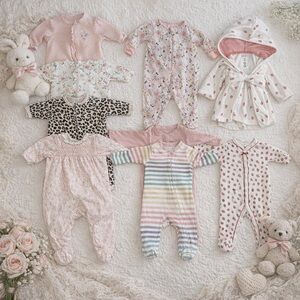 Girl’s 0-3 Month Sleeper Bundle